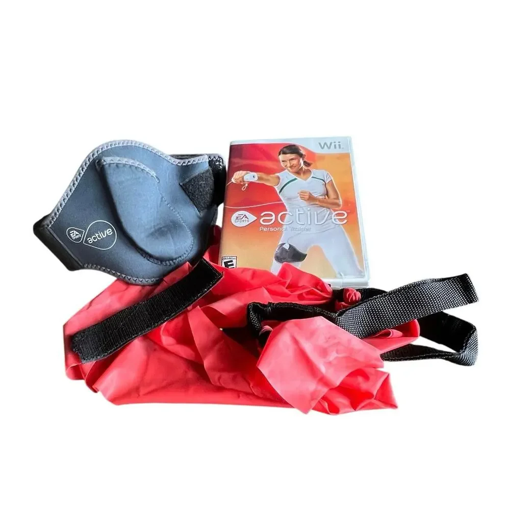 Wii Active Personal Trainer w/ Active Accessory Pack Leg Strap & Resistance Band